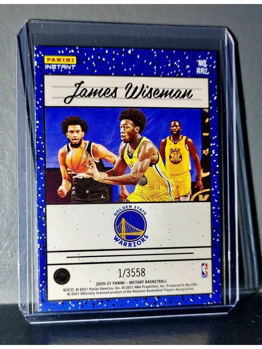 James Wiseman 2020-21 Panini NBA Instant #2 Rated Rookie Retro Card 1/3558